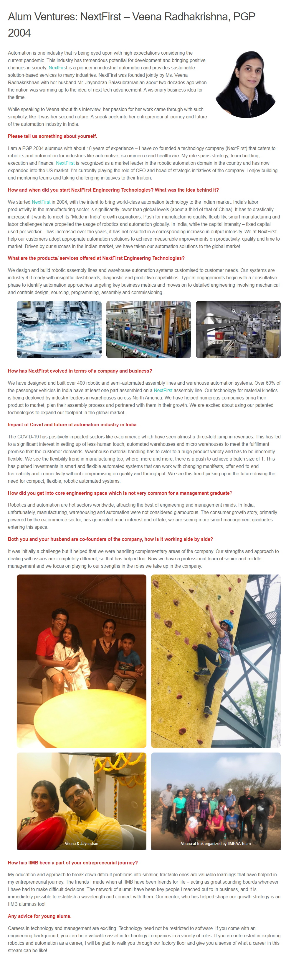 IIMB Alum interview
